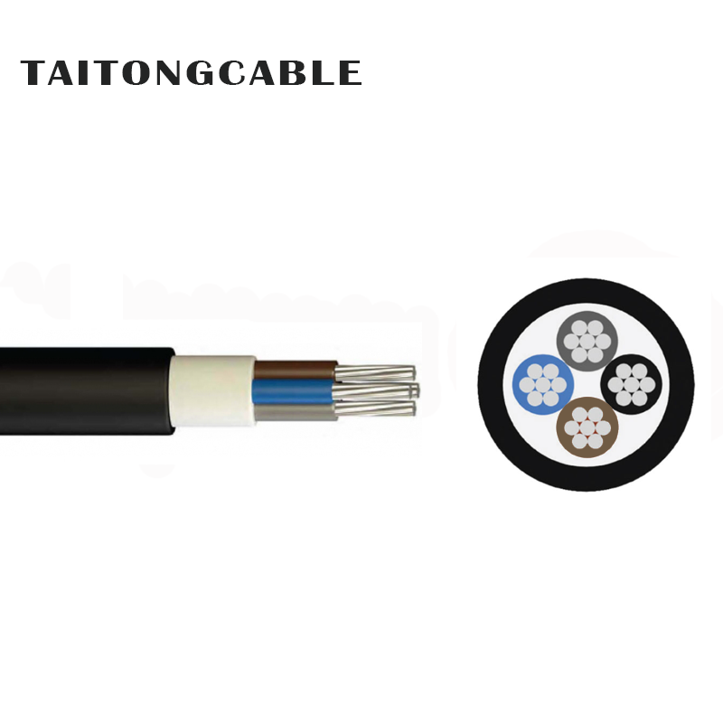 Basse tension 2-5-core conducteur en aluminium non armé avec isolation XLPE câbles d'alimentation à gaine PVC